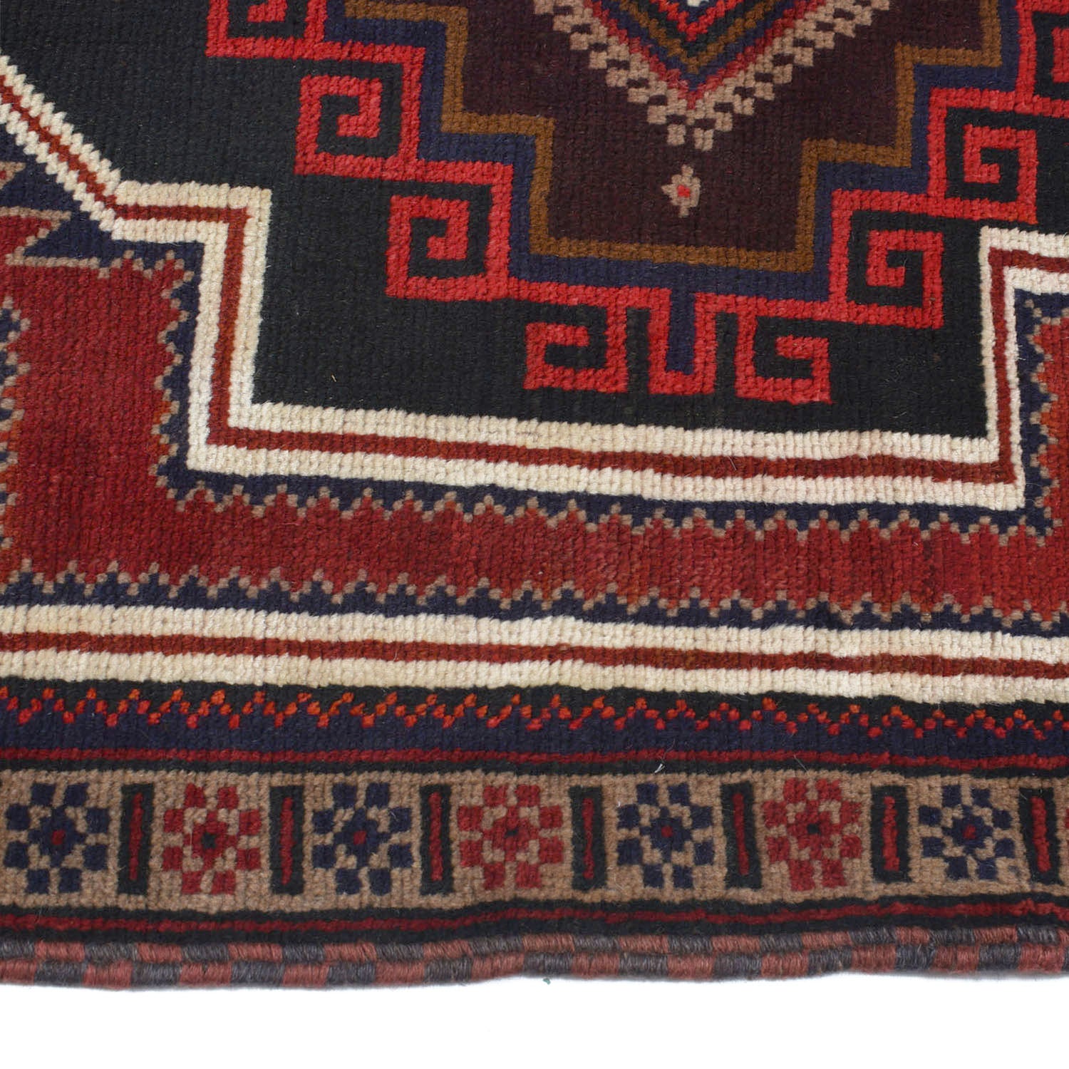 Baluchi Rug Handmade Multi Geometric 3x5 ft