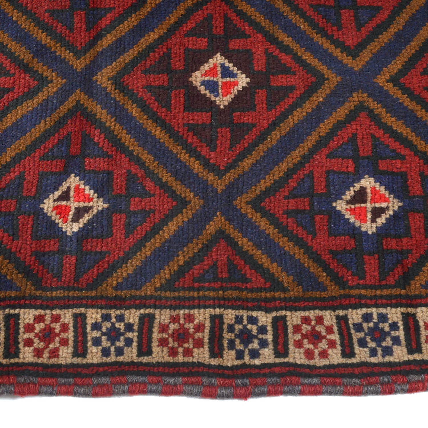 Baluchi Rug Handmade Multi Geometric 3x5 ft