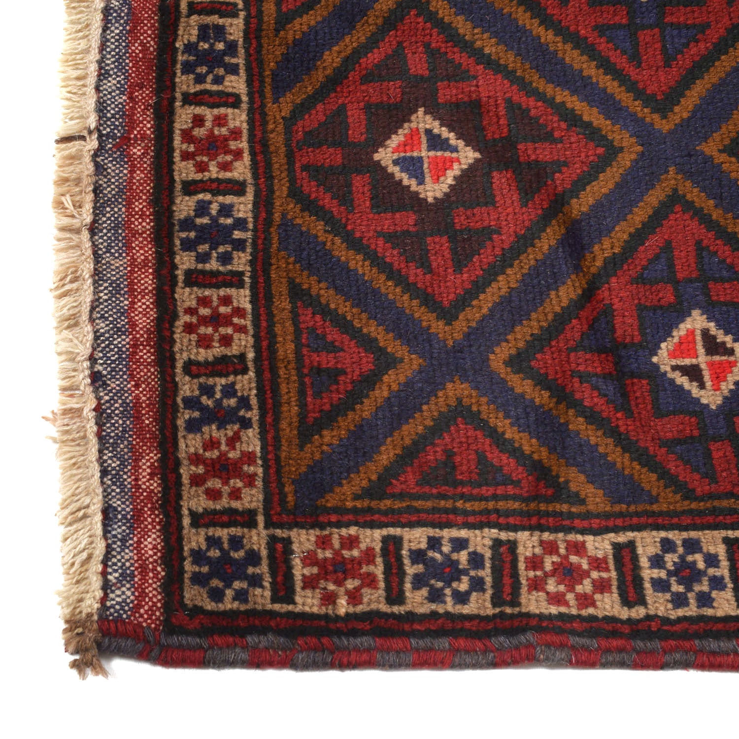 Baluchi Rug Handmade Multi Geometric 3x5 ft