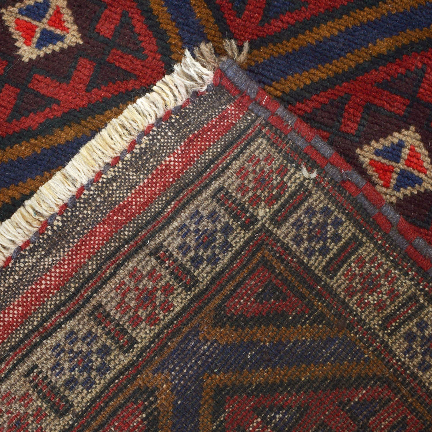 Baluchi Rug Handmade Multi Geometric 3x5 ft