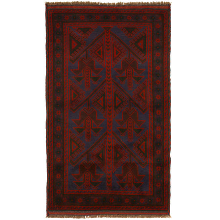 Baluchi Rug Handmade Multi Floral 4x6 ft