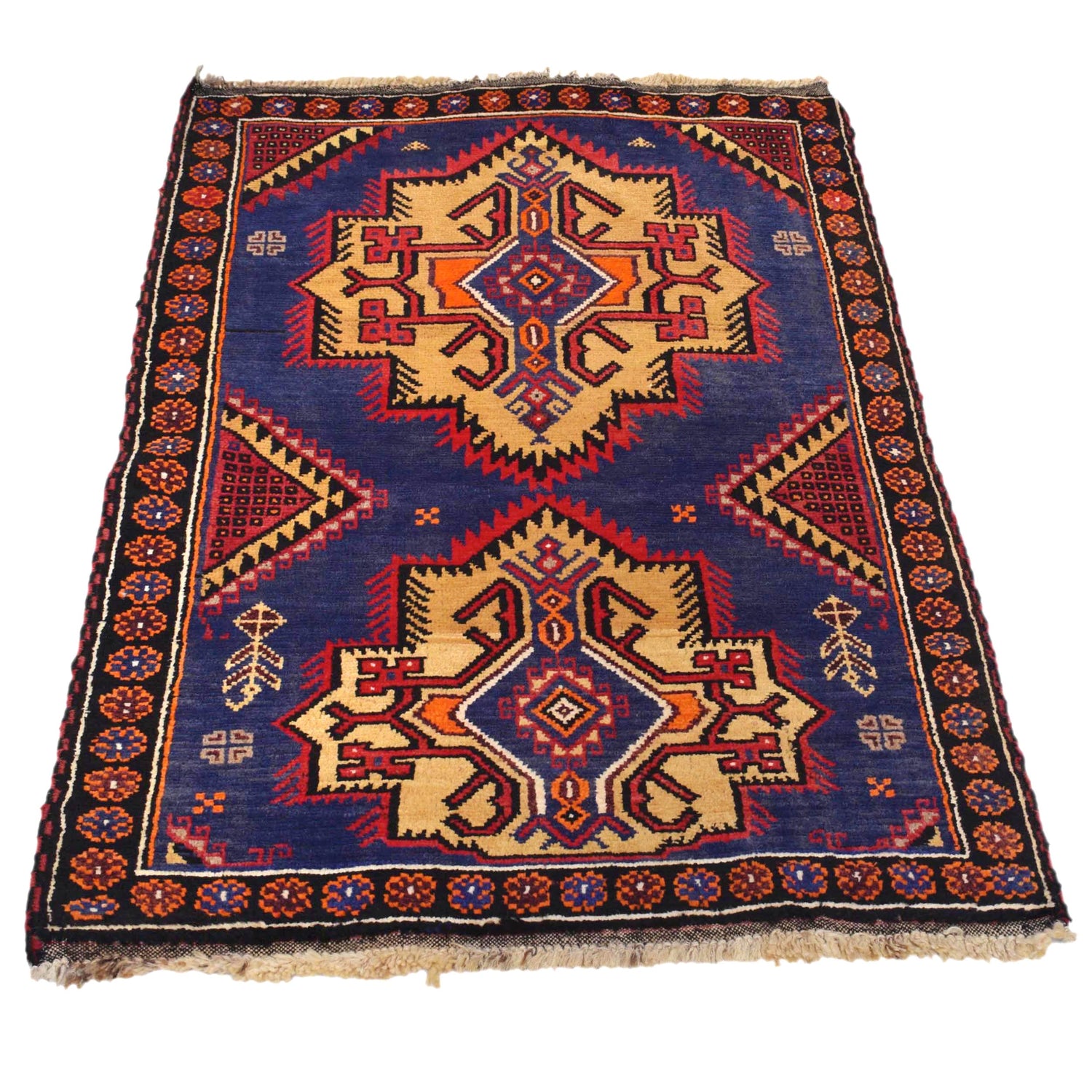 Baluchi Rug Handmade Multi Geometric 3x5 ft