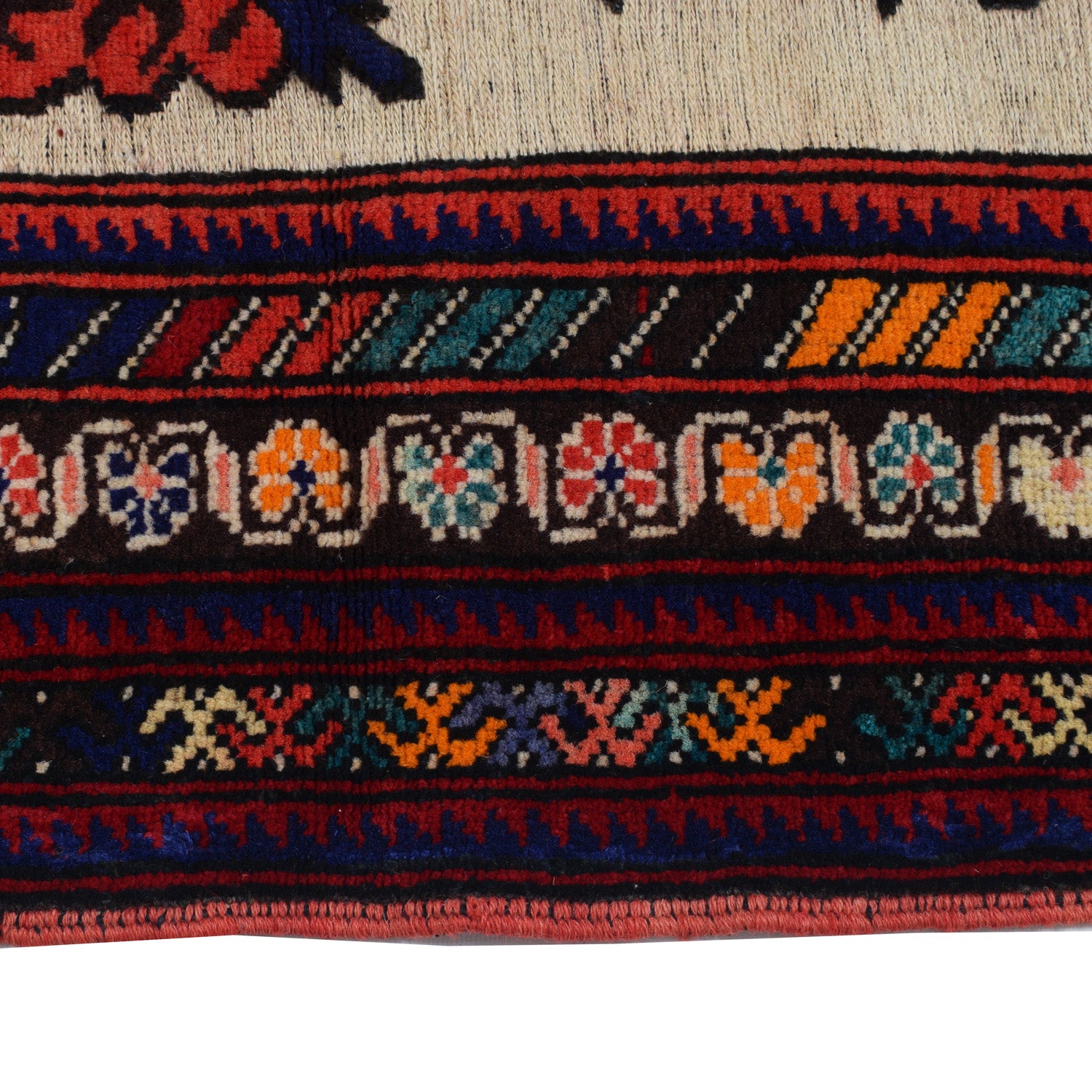 Baluchi Rug Handmade Multi Geometric 3x5 ft