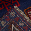 Baluchi Rug Handmade Navy Blue Floral 2x4 ft