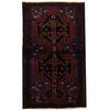 Baluchi Rug Handmade Multi Geometric 3x5 ft