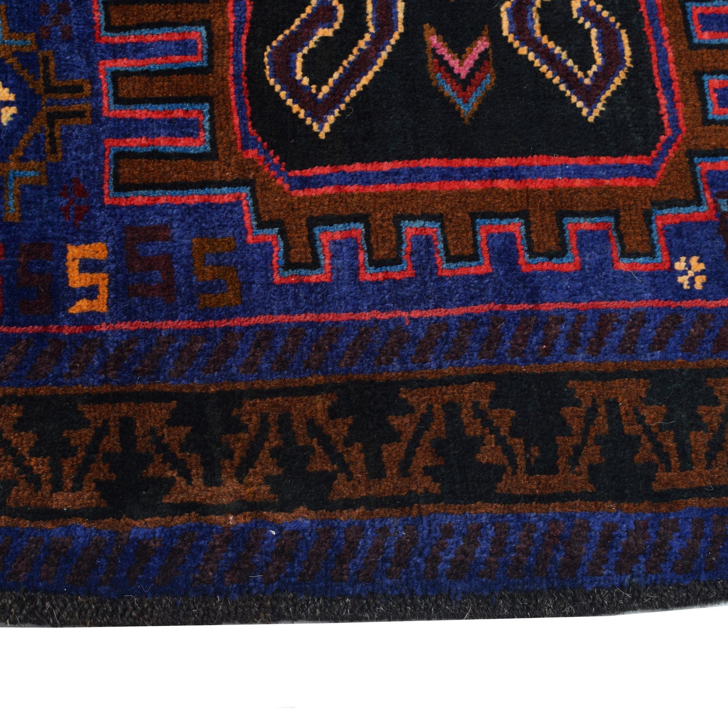 Baluchi Rug Handmade Multi Geometric 3x5 ft