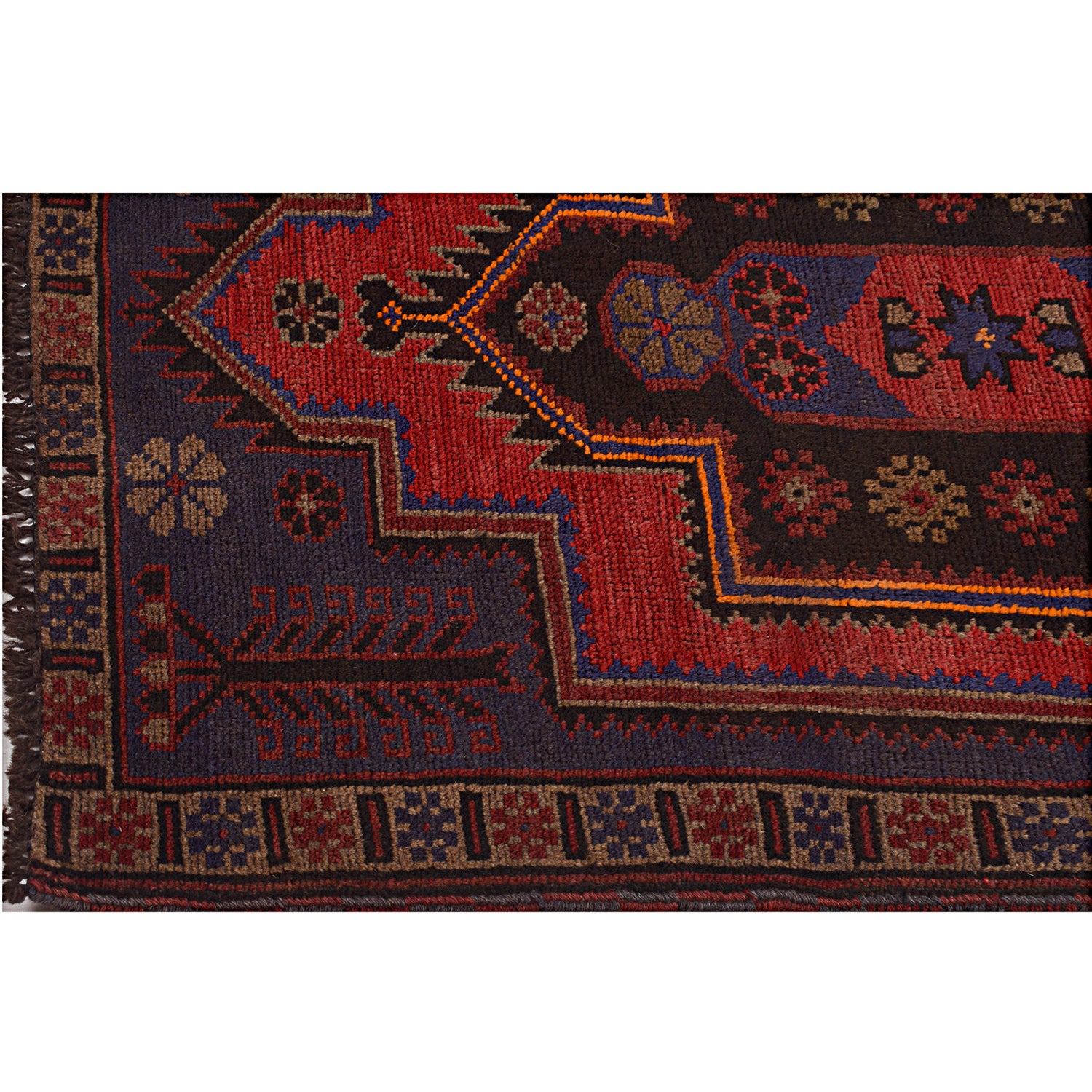 Baluchi Rug Handmade Multi Floral 2x4 ft