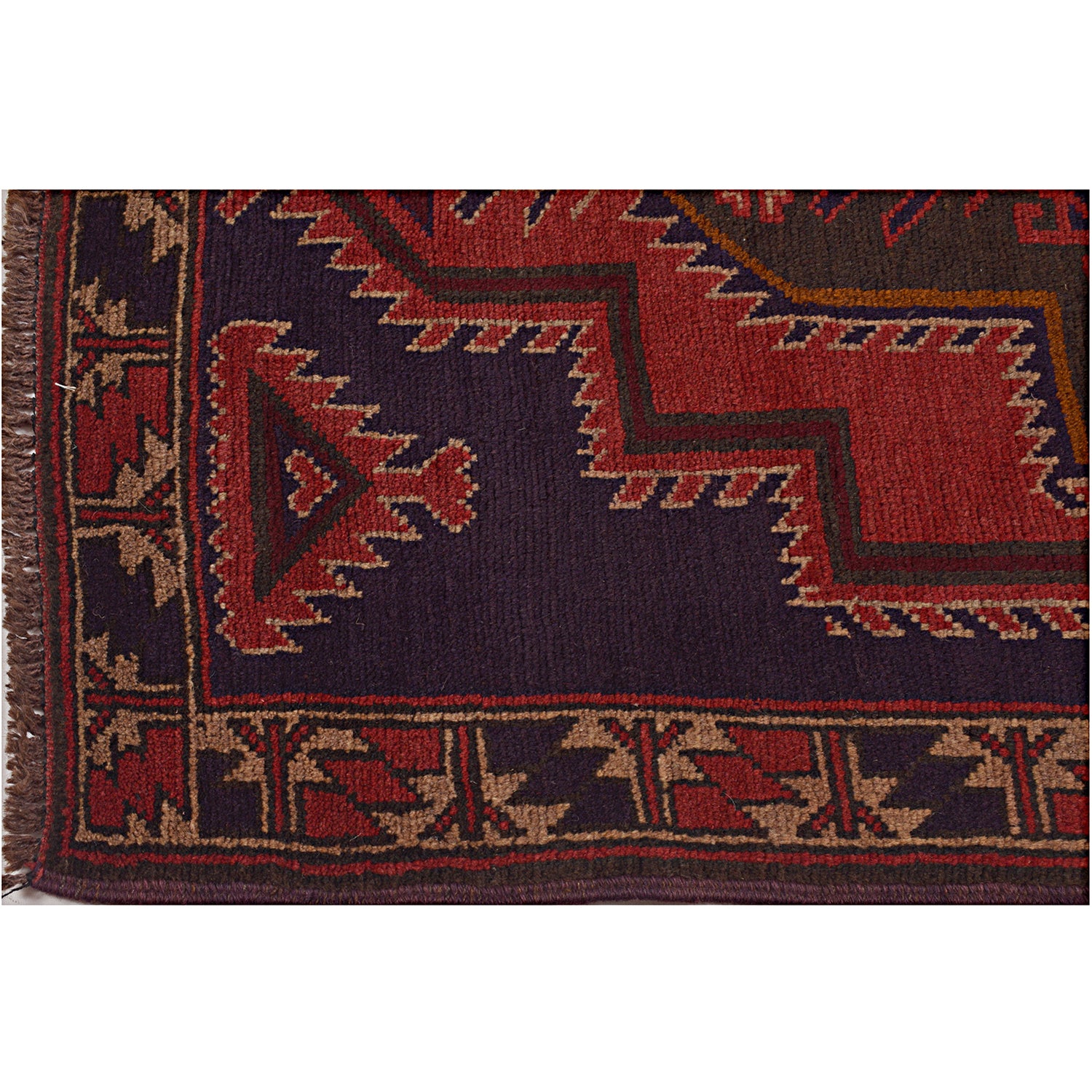 Baluchi Rug Handmade Multi Geometric 3x5 ft