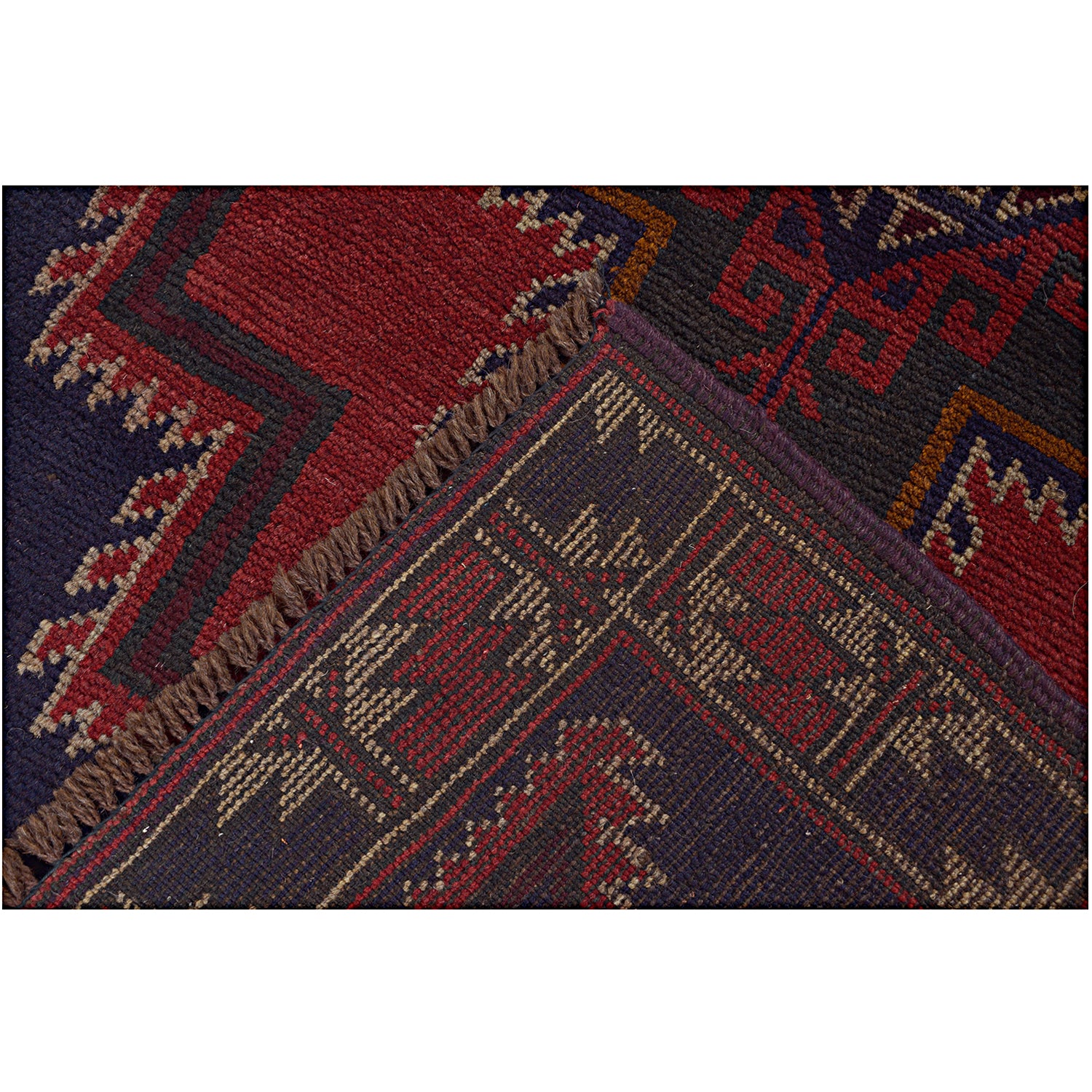 Baluchi Rug Handmade Multi Geometric 3x5 ft