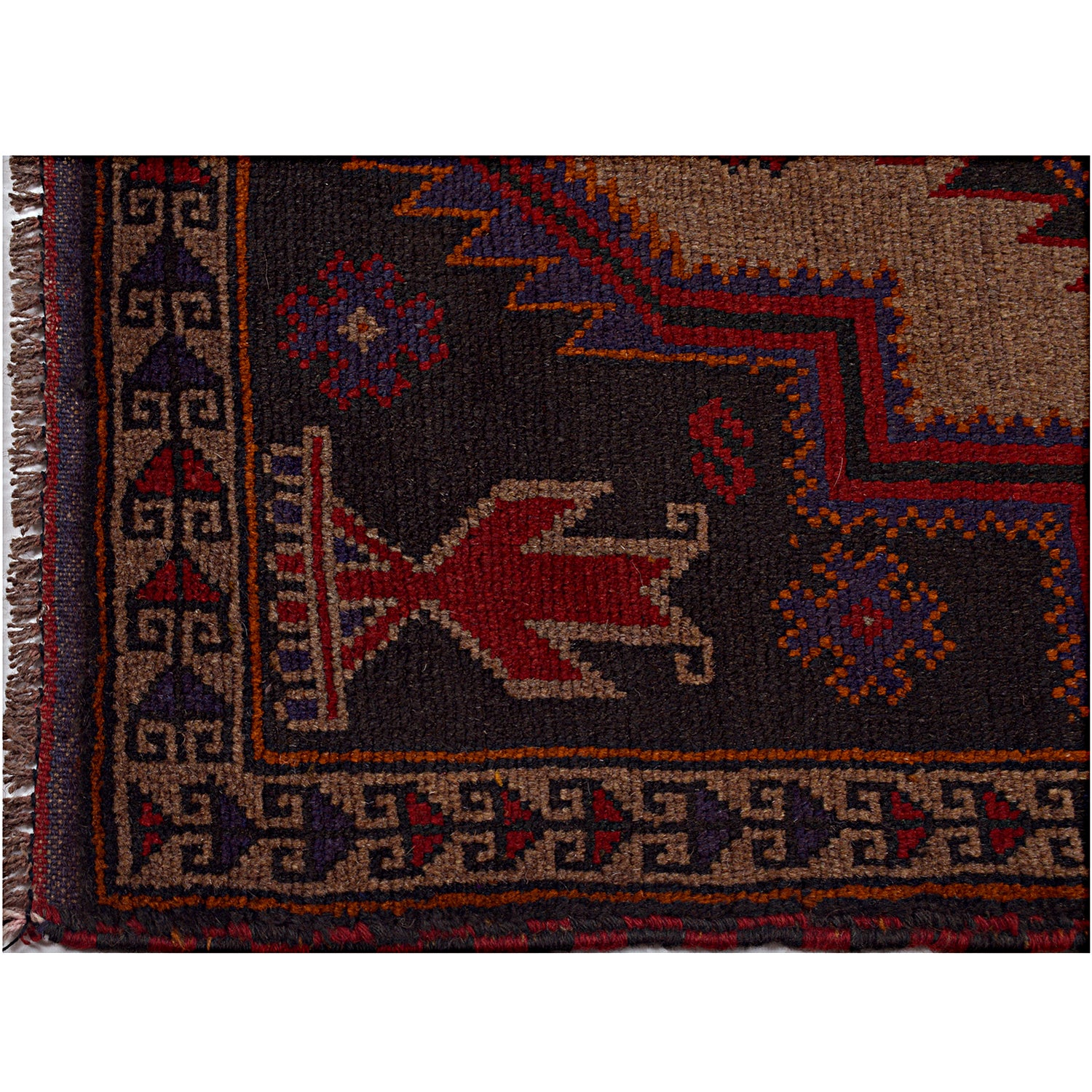 Baluchi Rug Handmade Multi Floral 2x4 ft