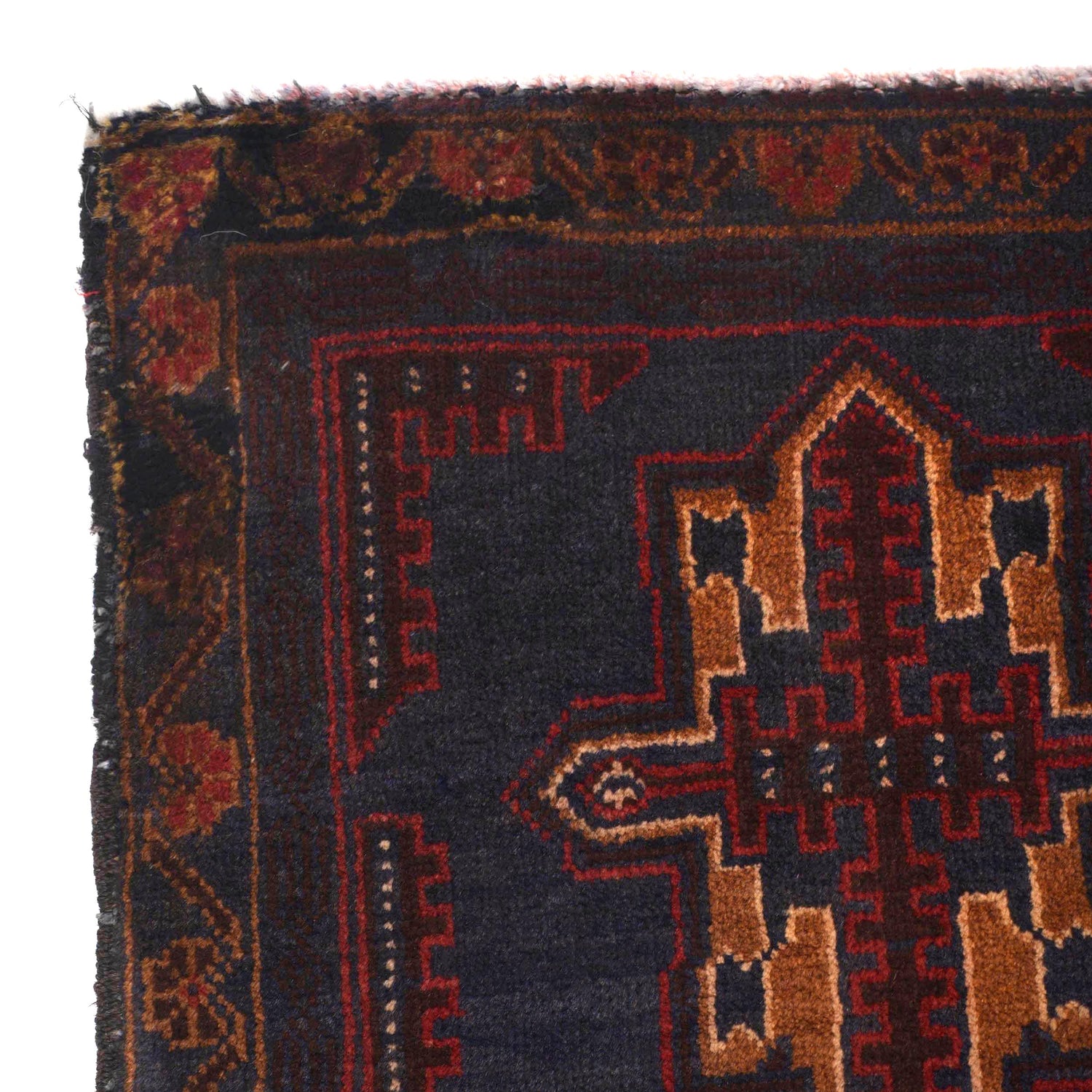 Baluchi Rug Handmade Multi Geometric 2x4 ft