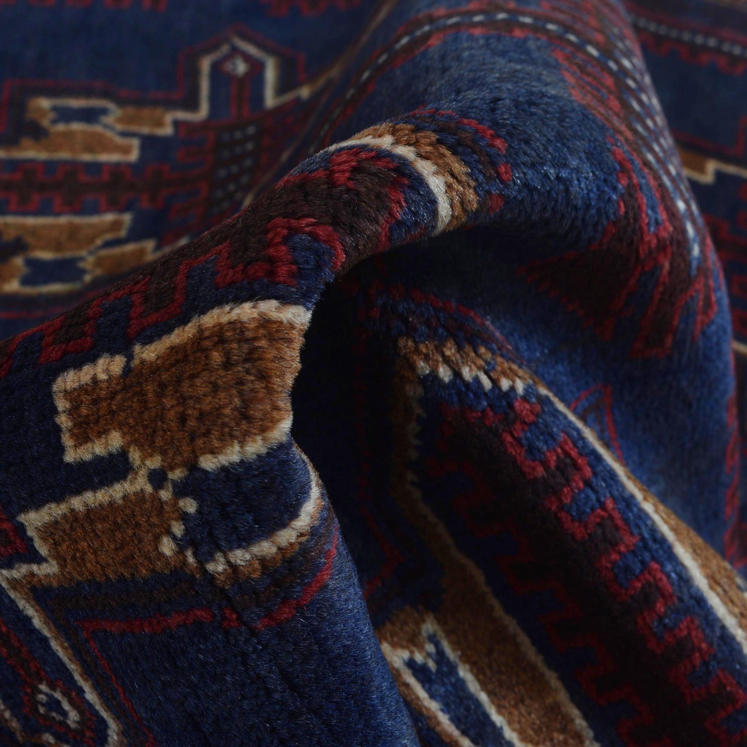 Baluchi Rug Handmade Multi Geometric 2x4 ft