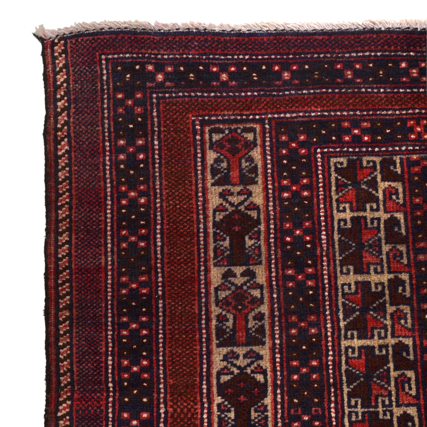 Baluchi Rug Handmade Beige Prayer Design 2x4 ft