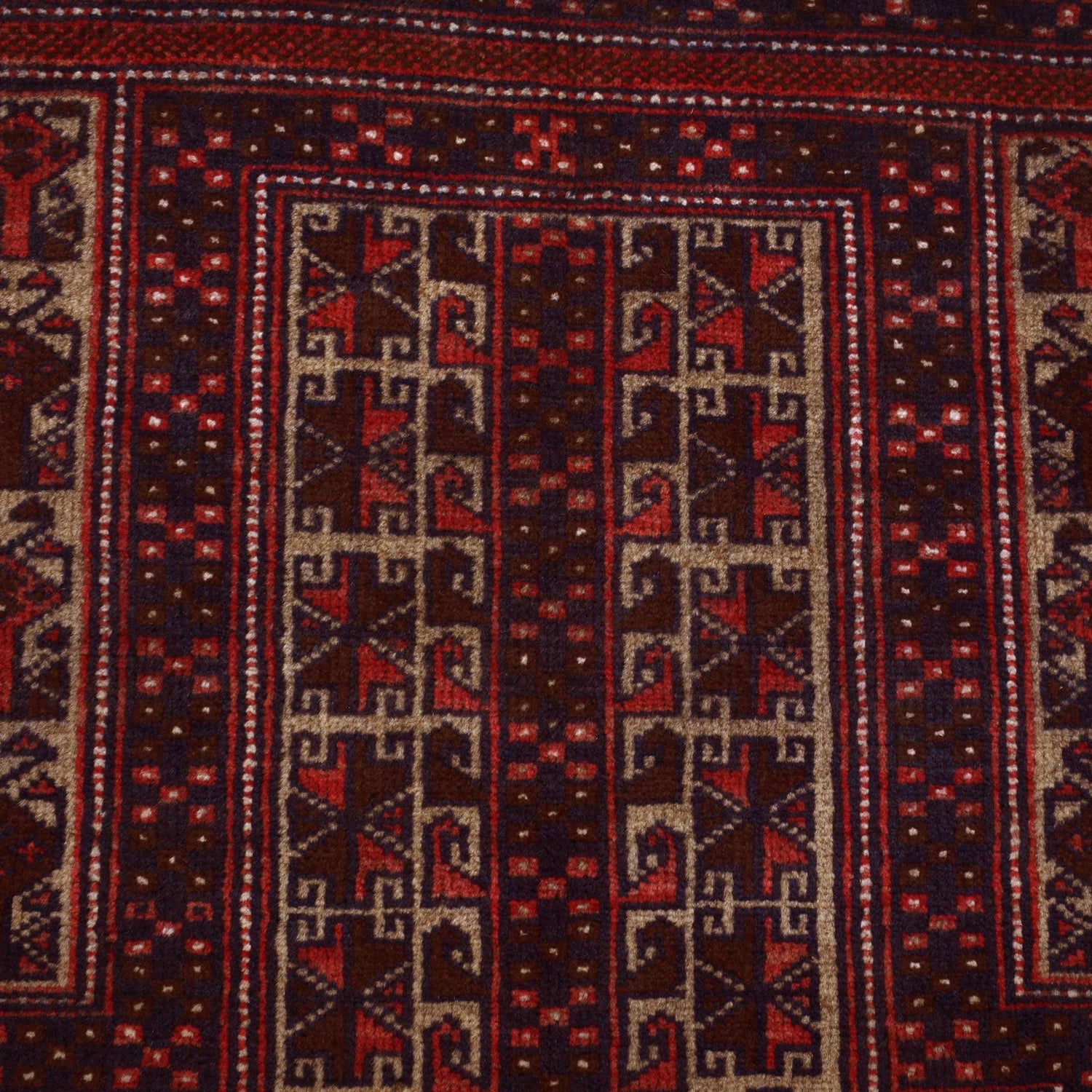 Baluchi Rug Handmade Beige Prayer Design 2x4 ft