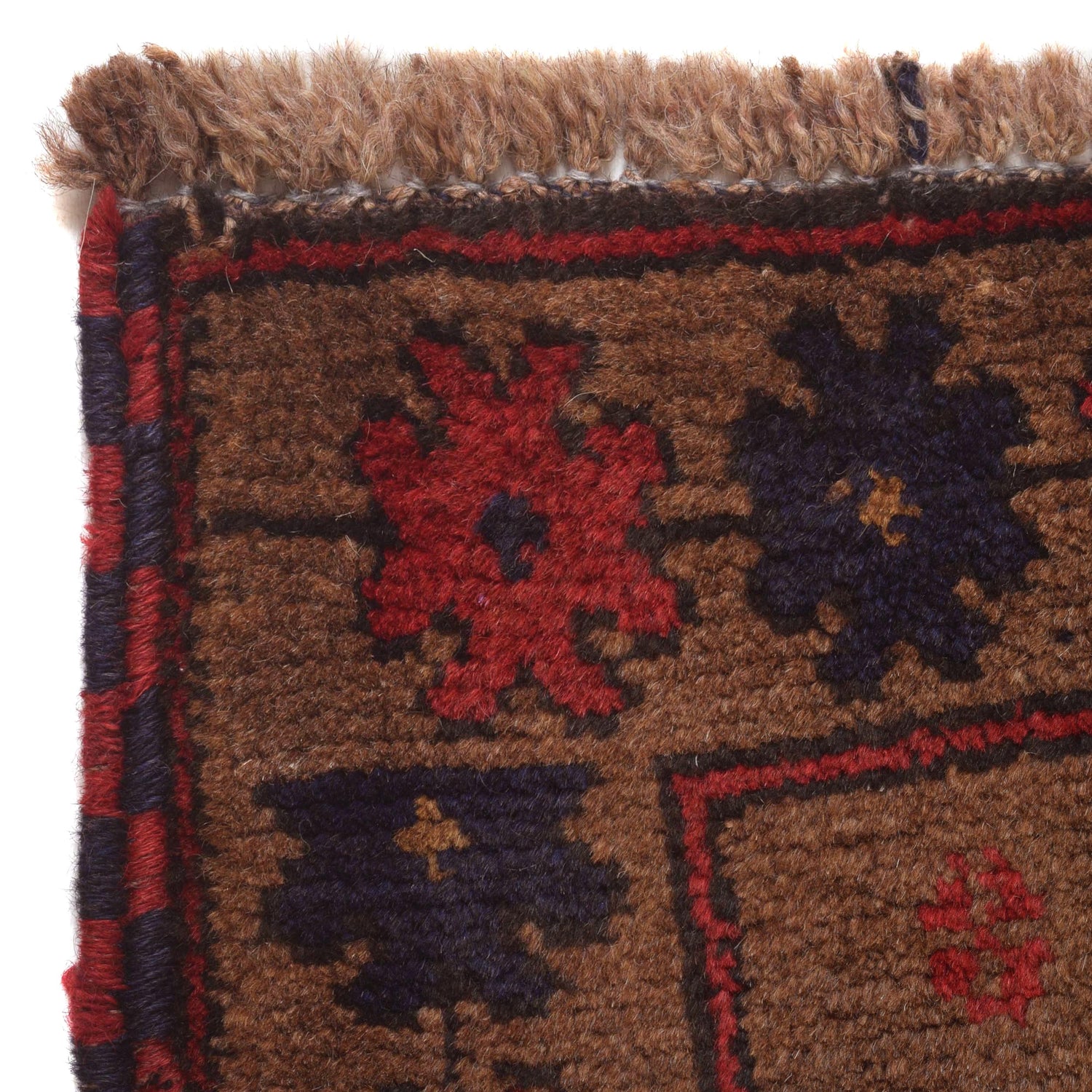Baluchi Rug Handmade Brown Prayer Design 3x5 ft