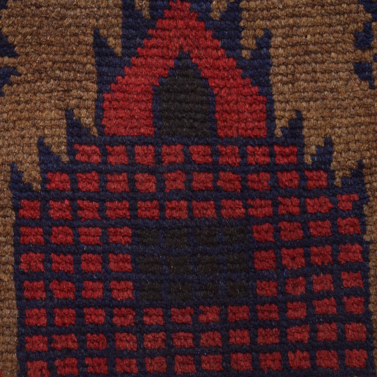 Baluchi Rug Handmade Brown Prayer Design 3x5 ft