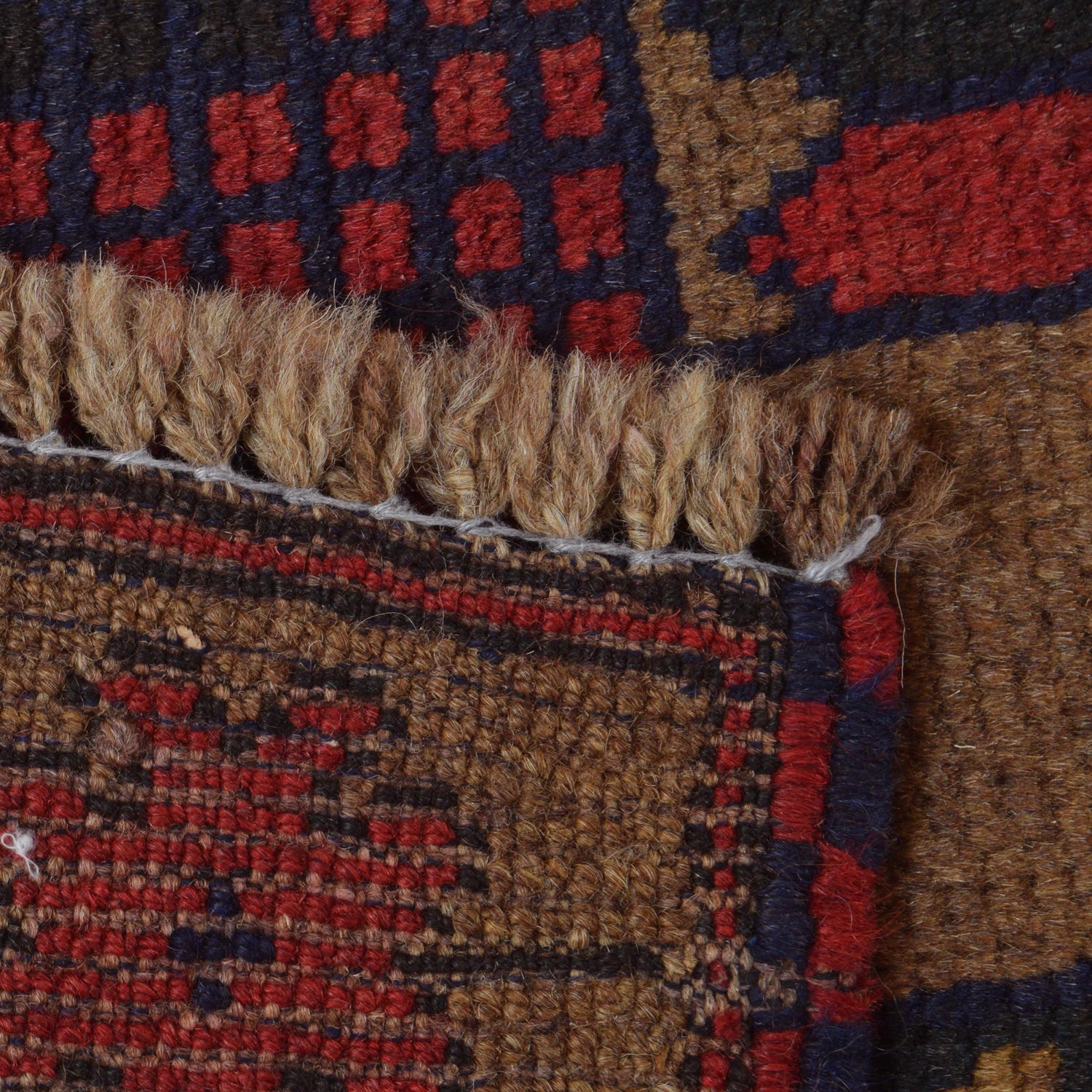 Baluchi Rug Handmade Brown Prayer Design 3x5 ft