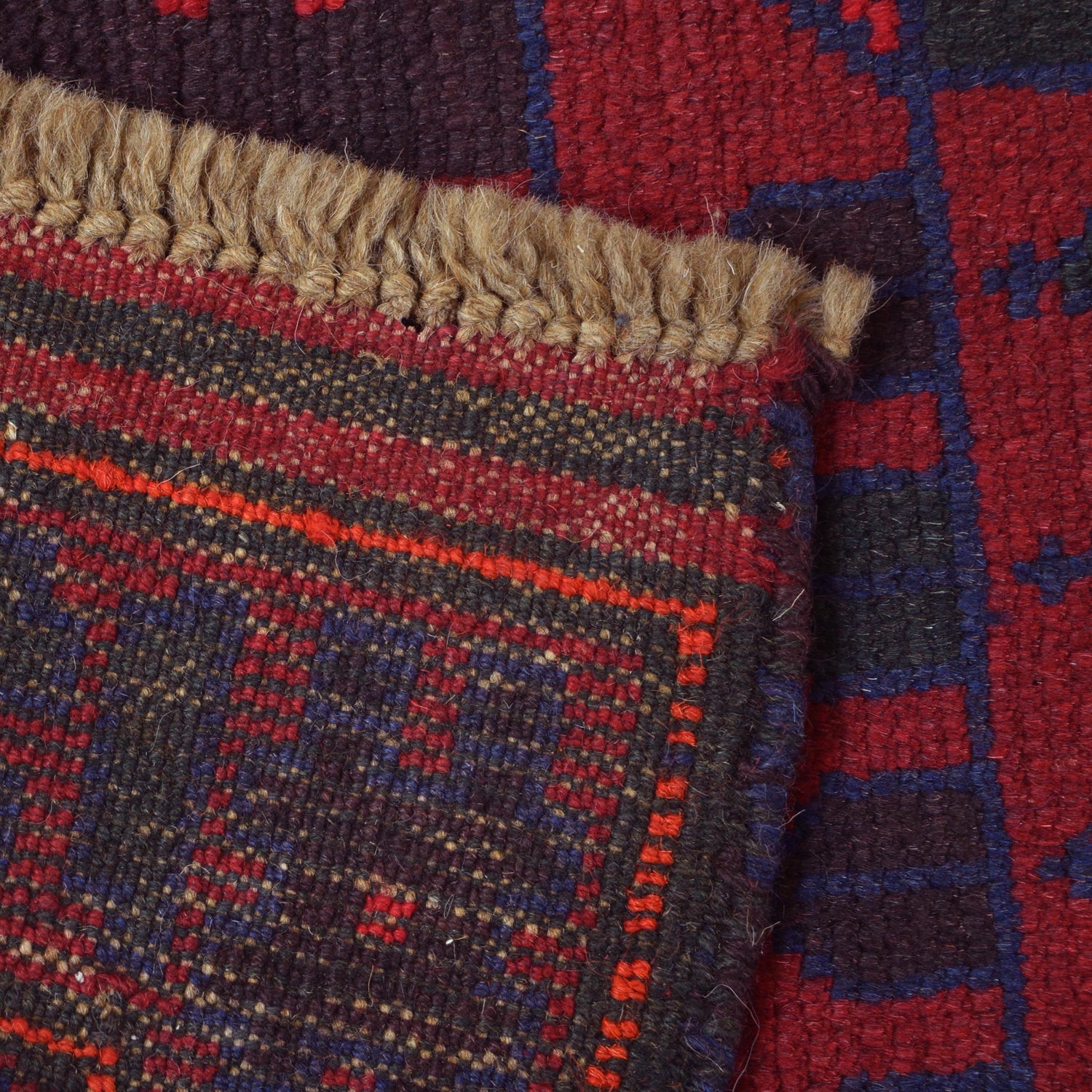 Baluchi Rug Handmade Red Prayer Design 3x5 ft