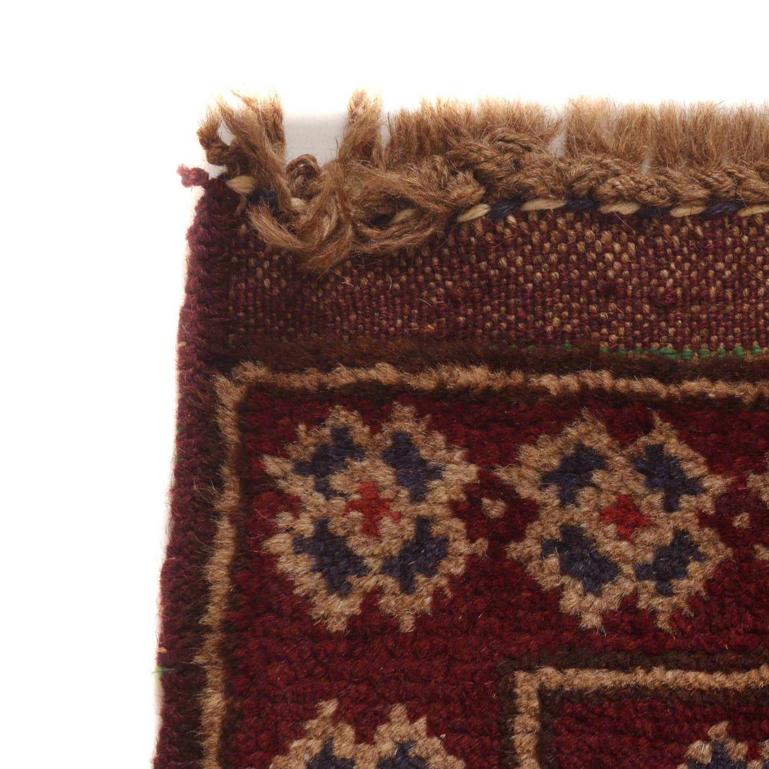 Baluchi Rug Handmade Red Geometric 3x5 ft