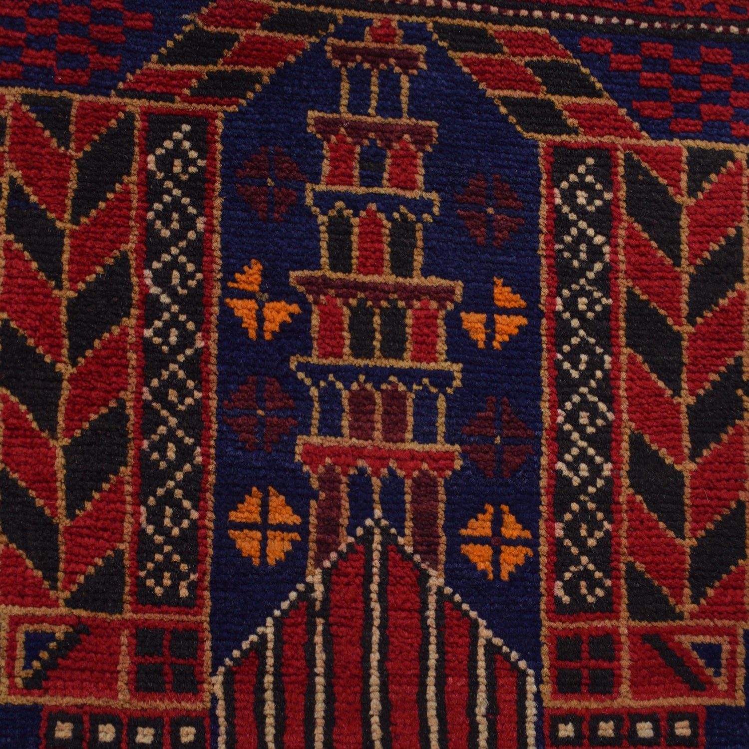 Baluchi Rug Handmade Blue Prayer Design 2x4 ft