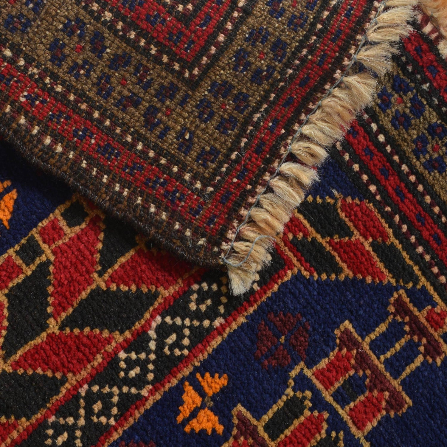 Baluchi Rug Handmade Blue Prayer Design 2x4 ft