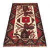 Baluchi Rug Handmade Multi Geometric 3x5 ft