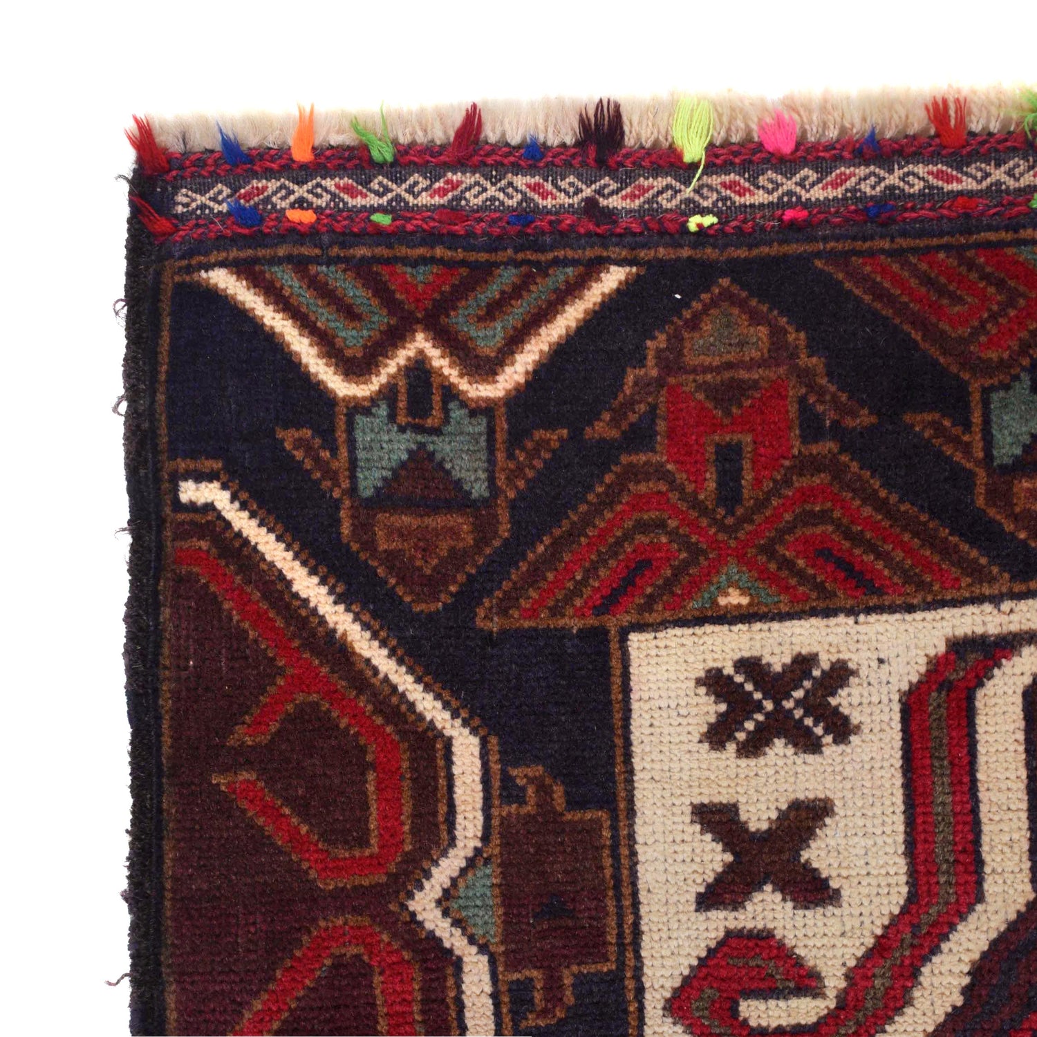 Baluchi Rug Handmade Multi Geometric 3x5 ft