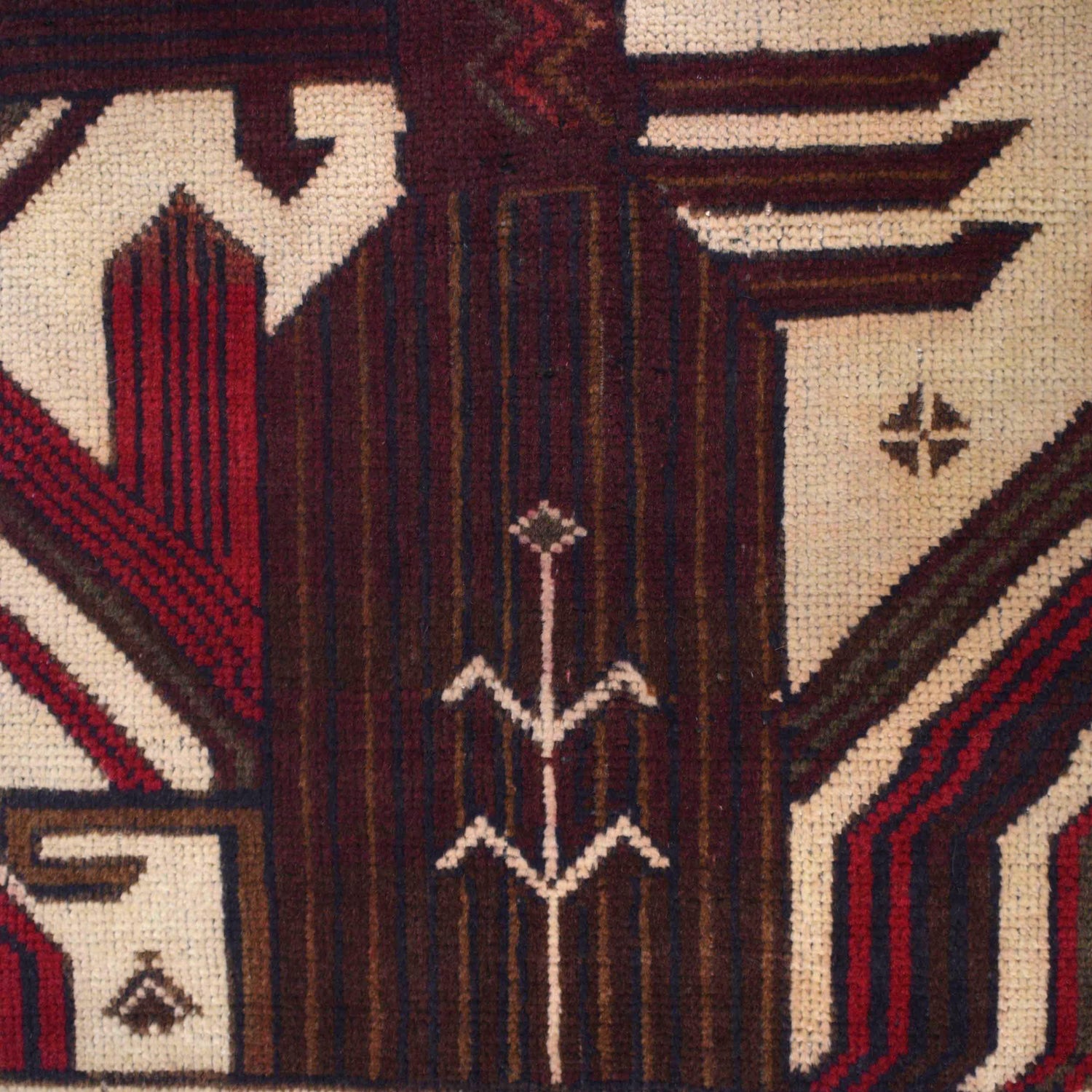 Baluchi Rug Handmade Multi Geometric 3x5 ft