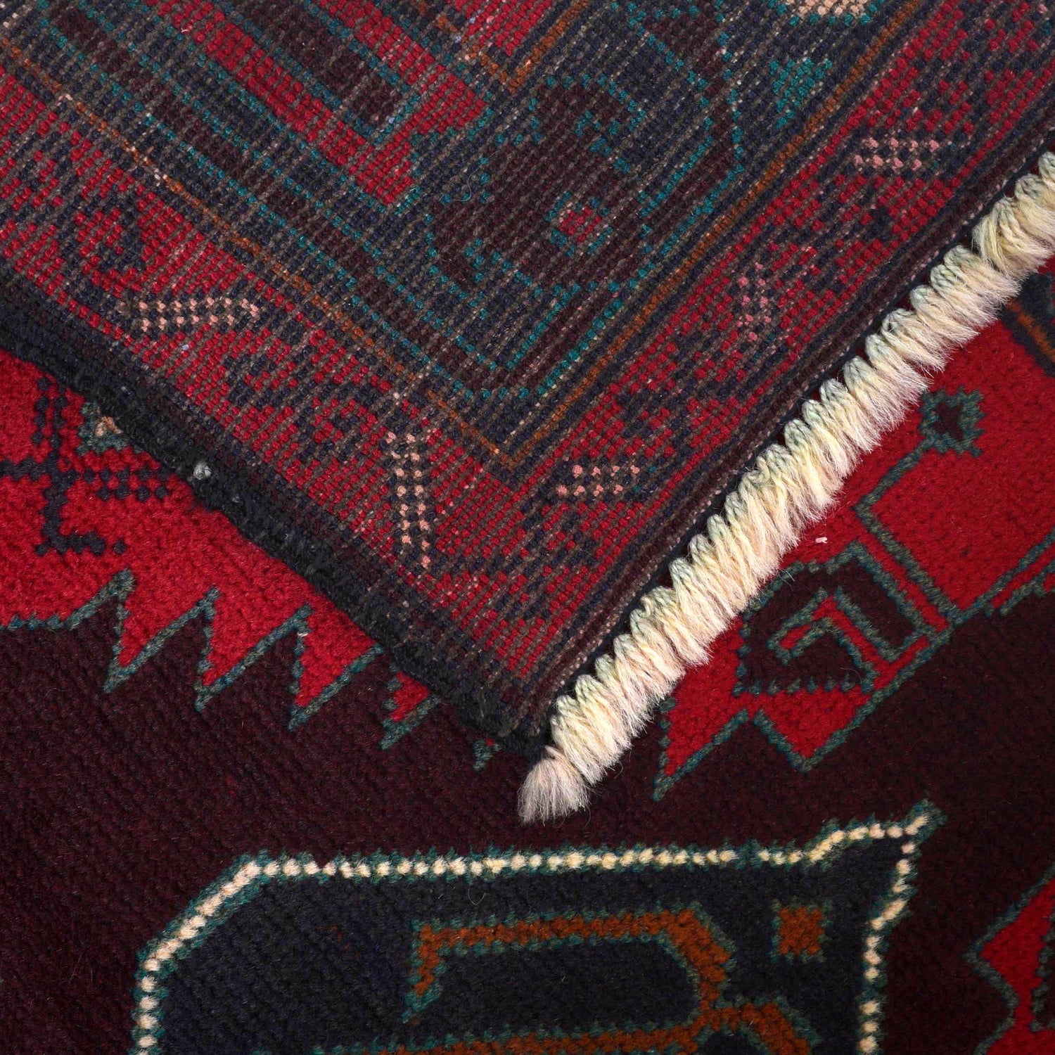 Baluchi Rug Handmade Multi Geometric 2x4 ft
