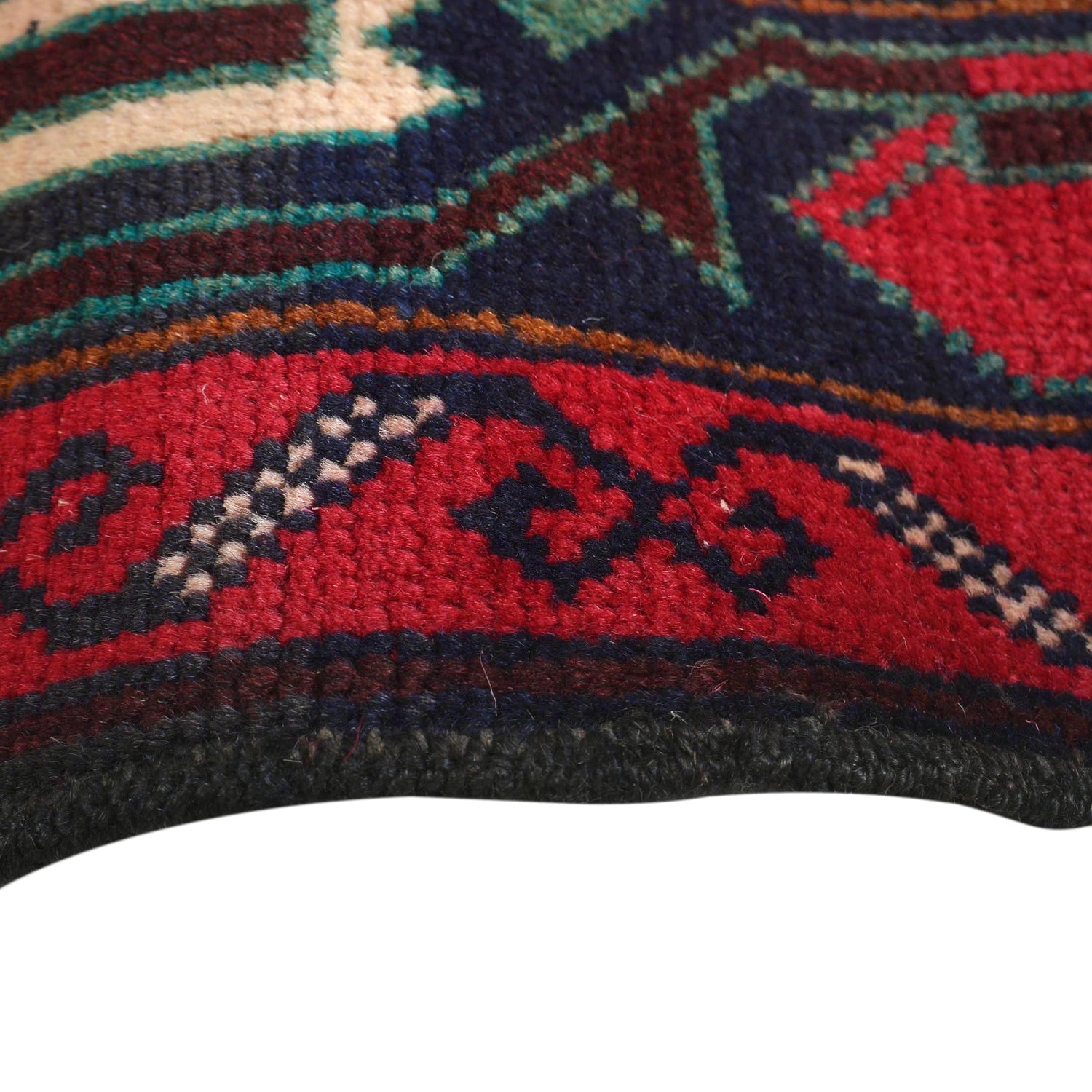 Baluchi Rug Handmade Multi Geometric 2x4 ft
