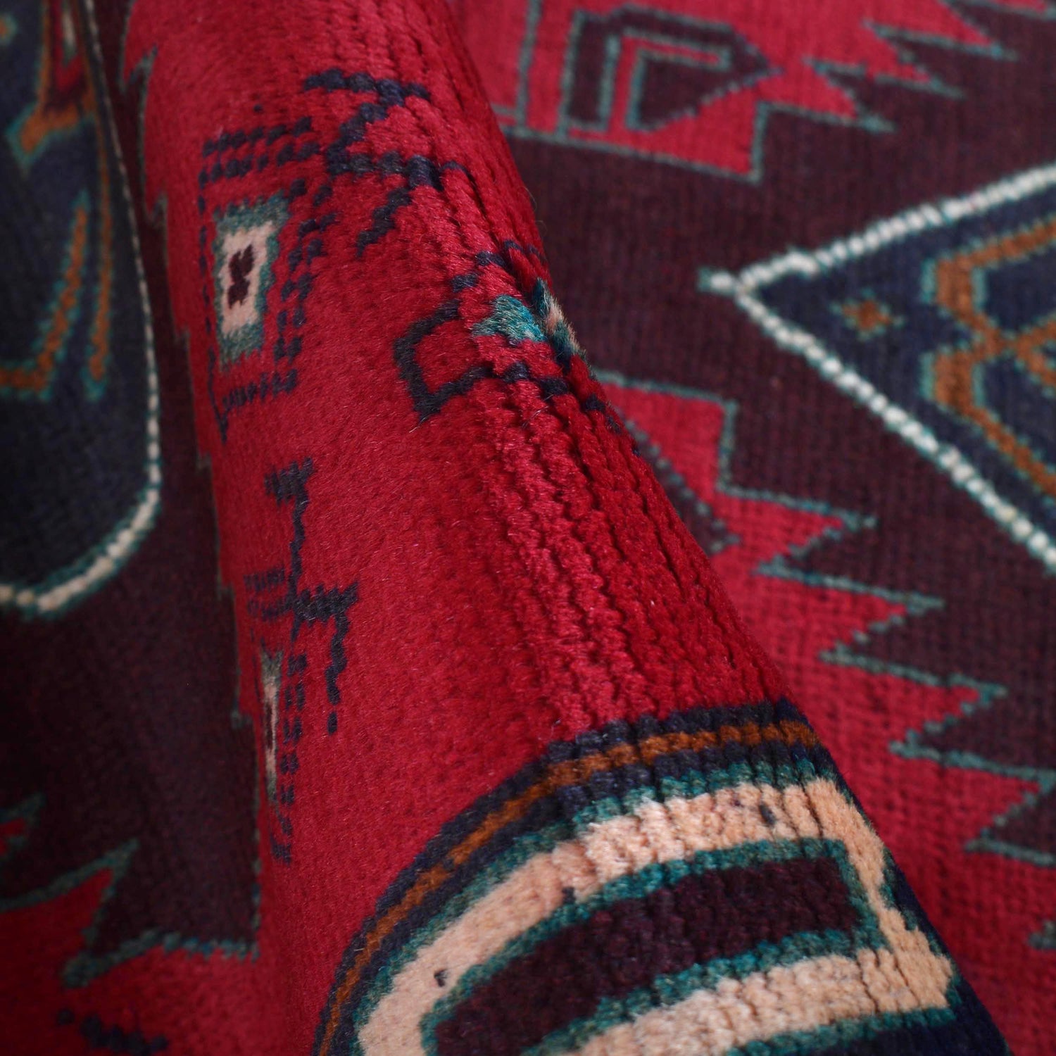 Baluchi Rug Handmade Multi Geometric 2x4 ft