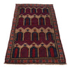 Baluchi Rug Handmade Multi Prayer Design 3x5 ft