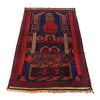 Baluchi Rug Handmade Multi Prayer Design 2x4 ft