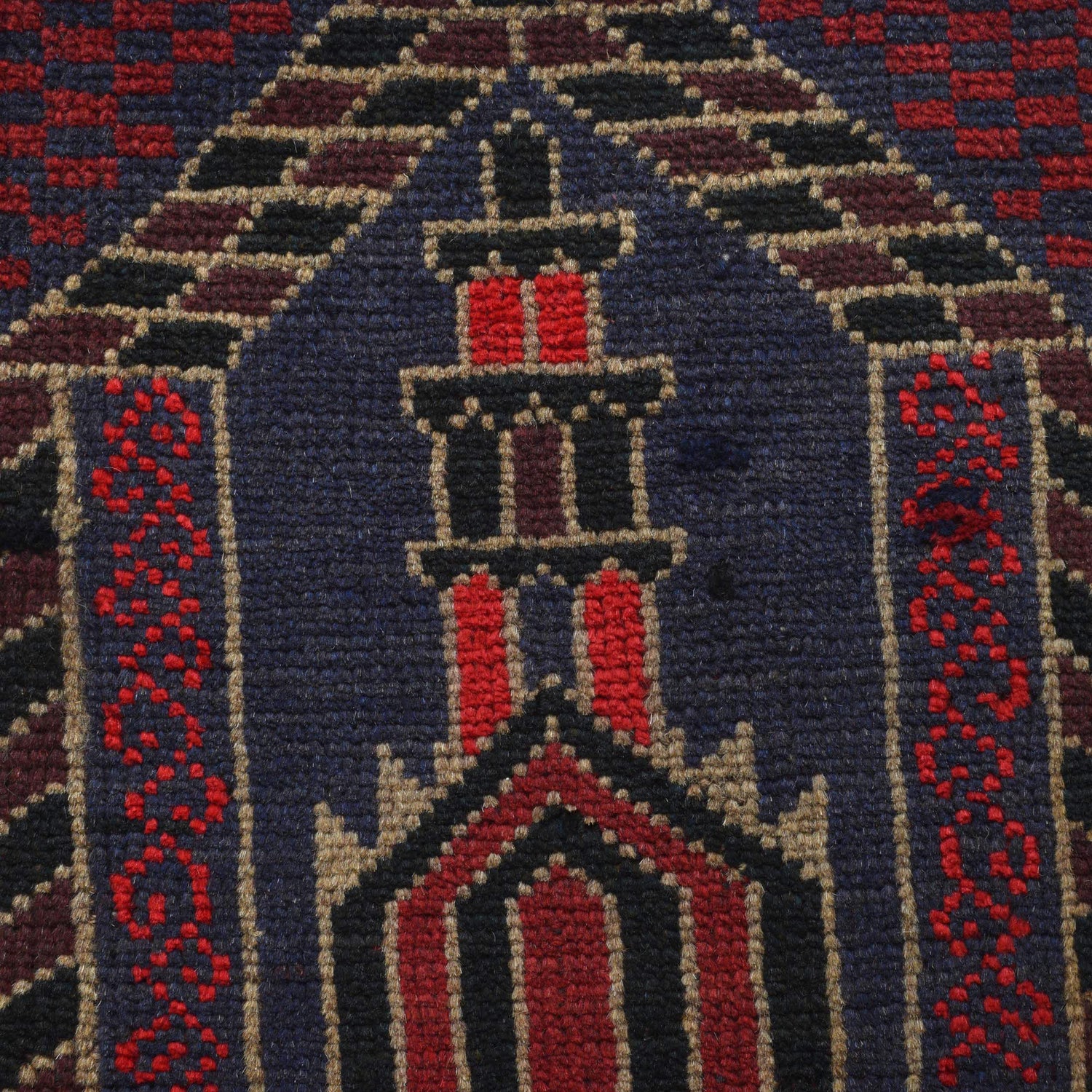 Baluchi Rug Handmade Multi Prayer Design 3x5 ft