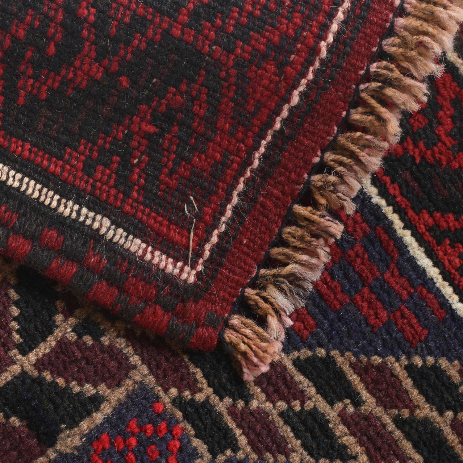 Baluchi Rug Handmade Multi Prayer Design 3x5 ft
