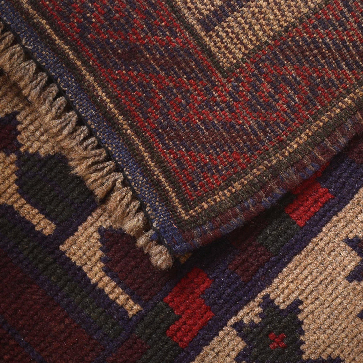 Baluchi Rug Handmade Beige Prayer Design 3x5 ft