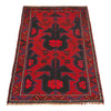 Baluchi Rug Handmade Red Floral 2x4 ft