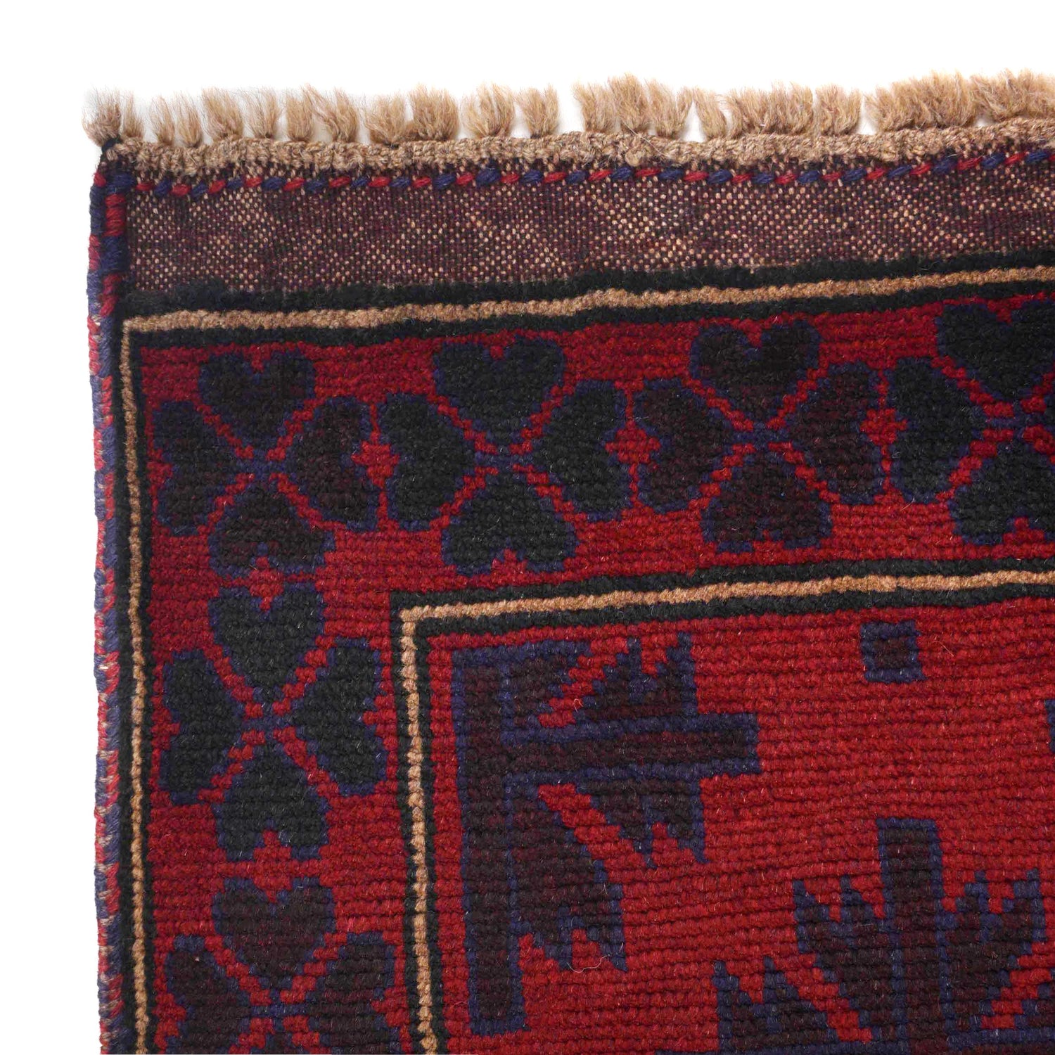 Baluchi Rug Handmade Red Floral 2x4 ft