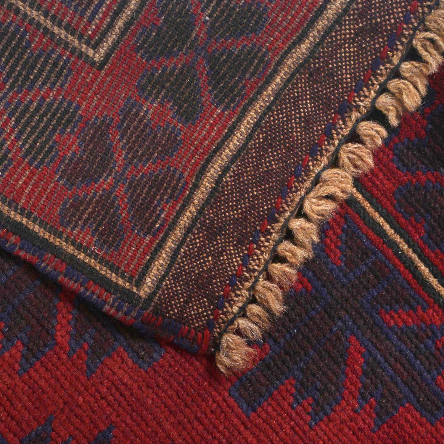Baluchi Rug Handmade Red Floral 2x4 ft