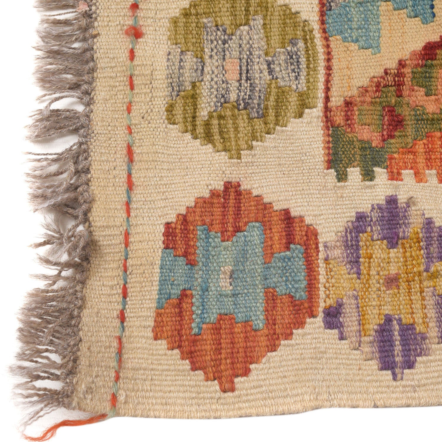 Handmade Multi Kilim Geometric 10' Runner