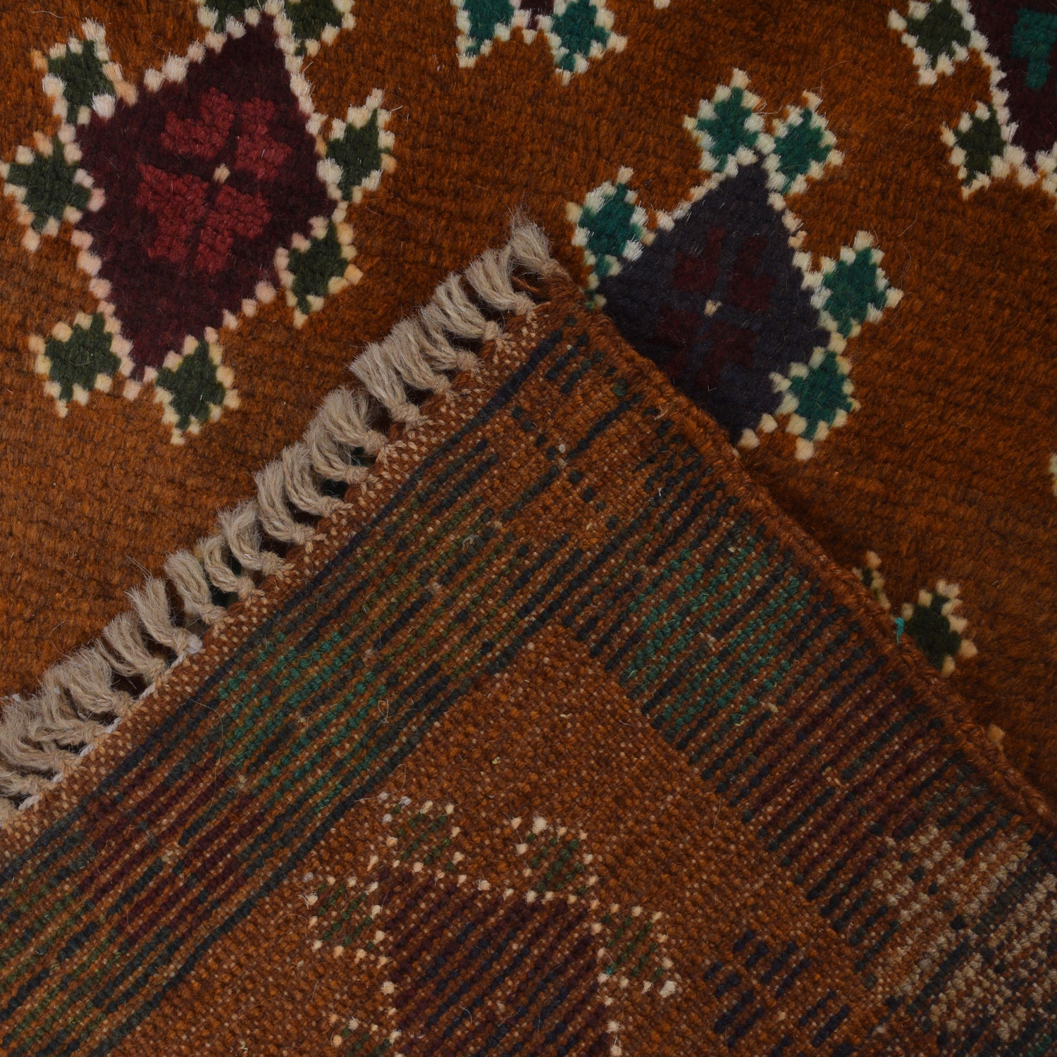 Baluchi Runner Rug Handmade Brown 10' Runner