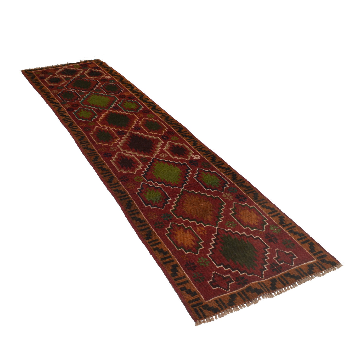 Baluchi Runner Rug Handmade Red 10' Runner