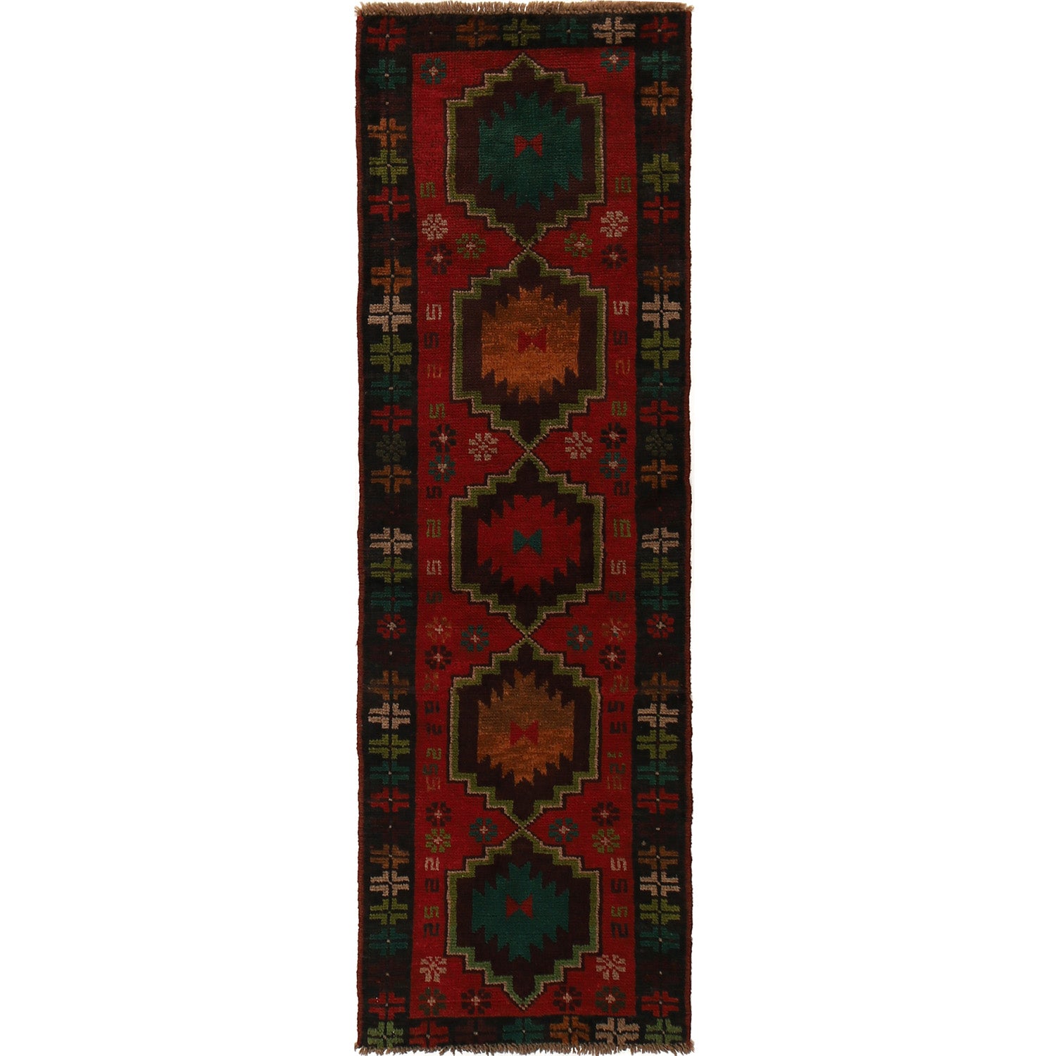 Baluchi Runner Rug Handmade Red 6' Runner