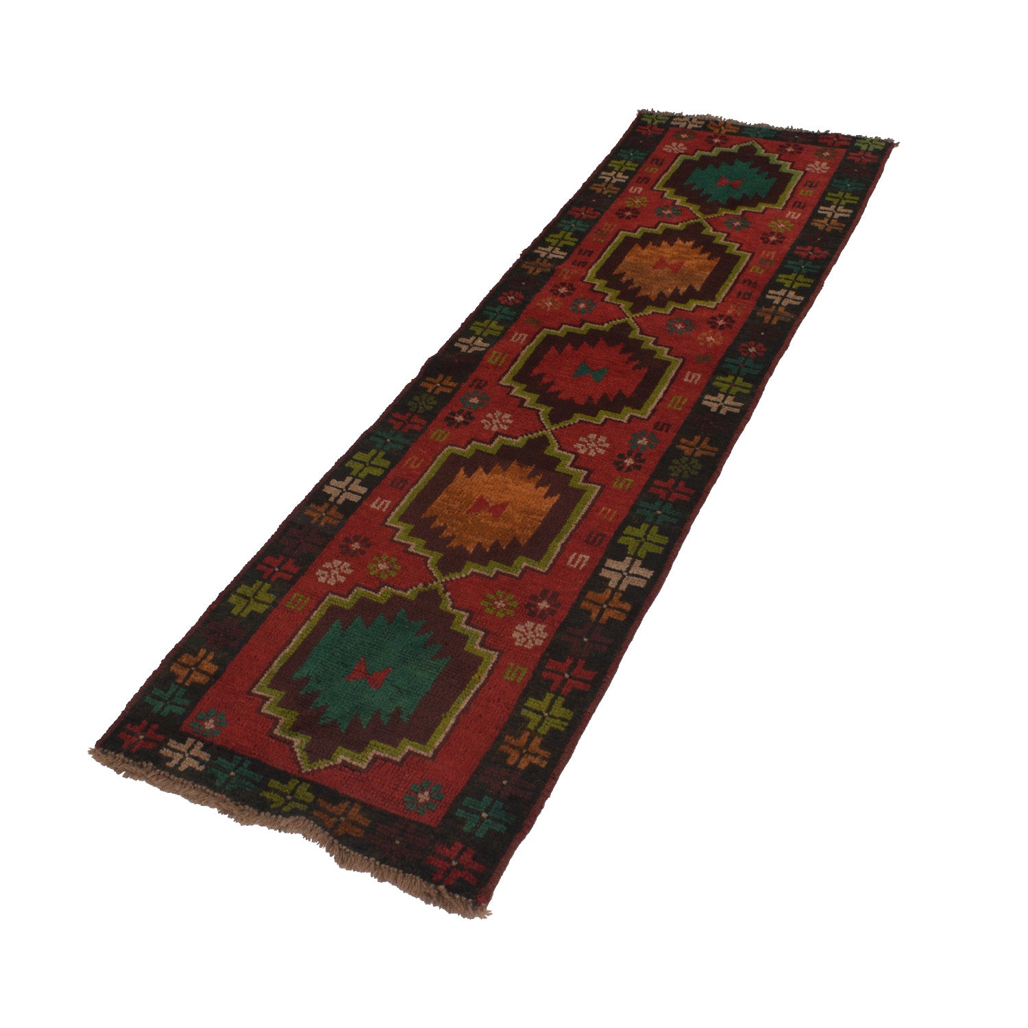 Baluchi Runner Rug Handmade Red 6' Runner