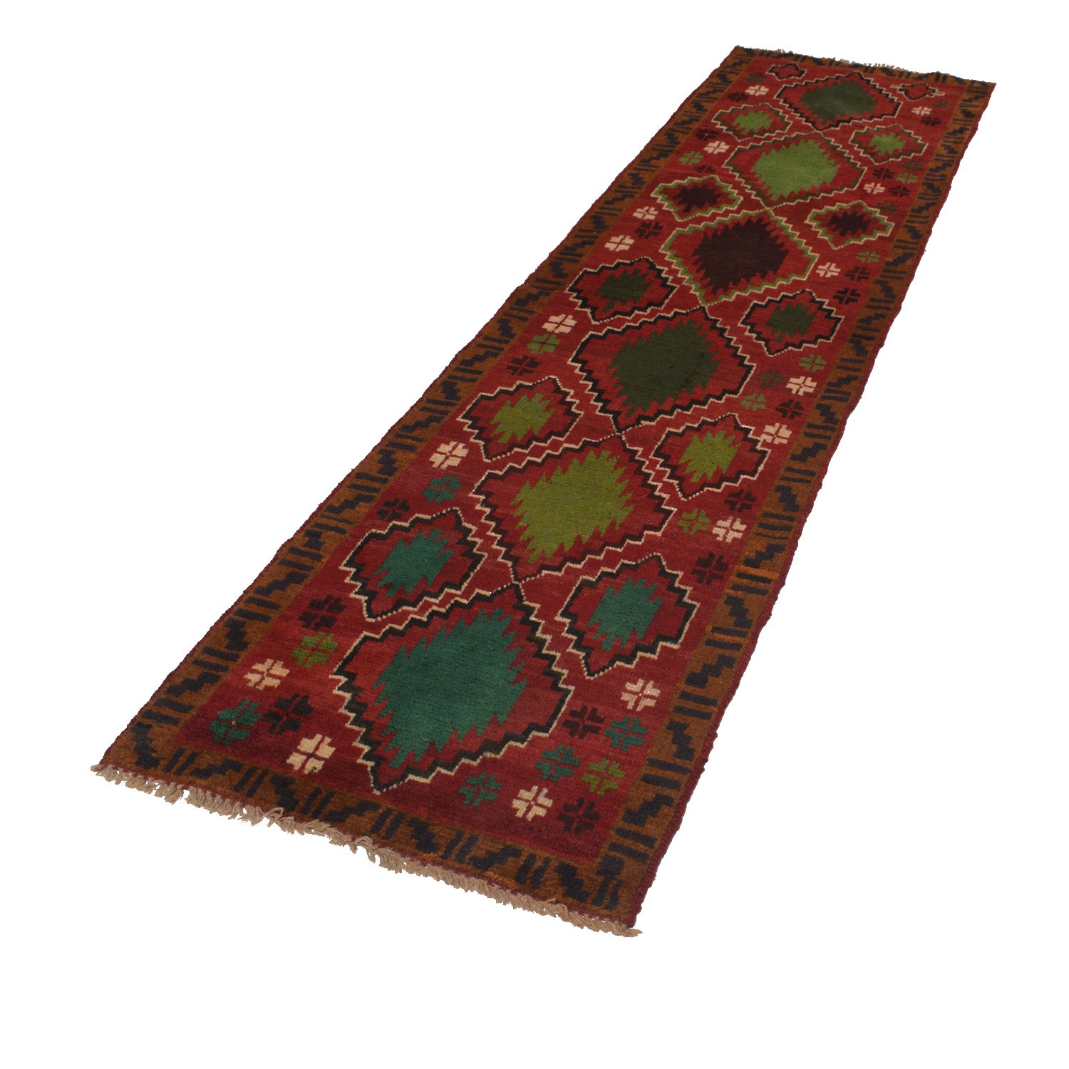 Baluchi Runner Rug Handmade Red 10' Runner
