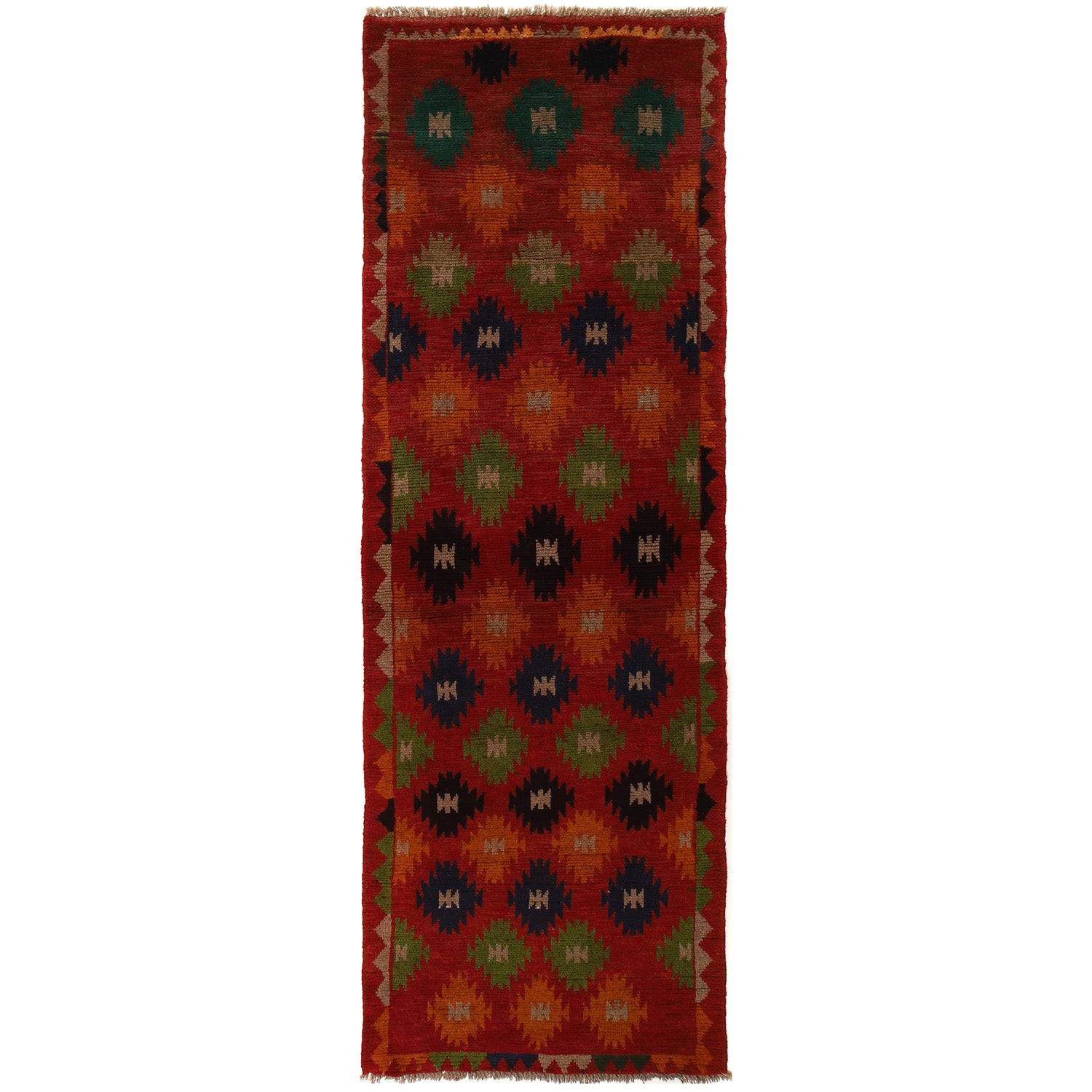 Baluchi Runner Rug Handmade Red 10' Runner