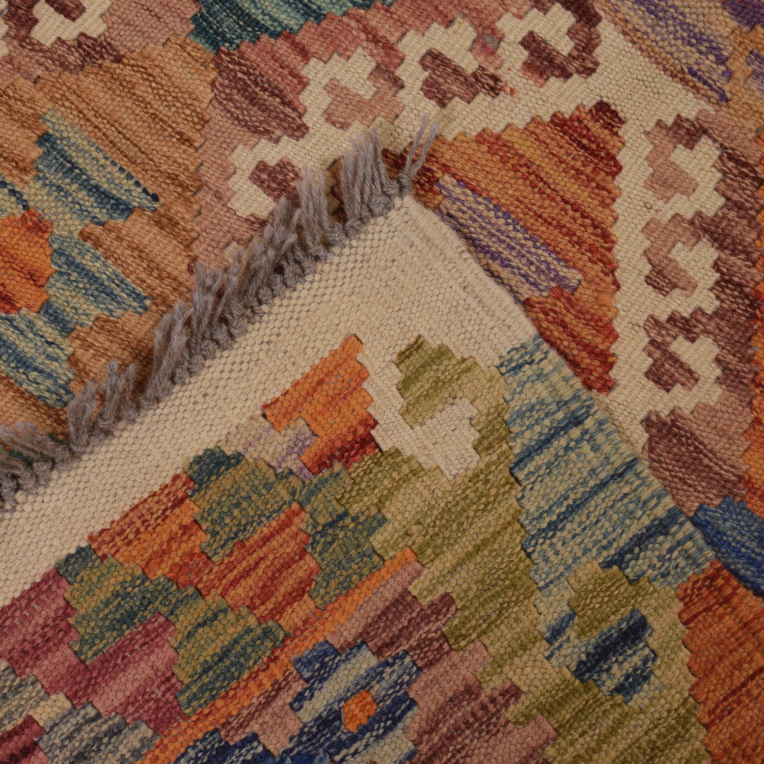 Handmade Multi Kilim Geometric 4x7 ft
