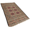 Soumak Kilim Area Rug Handmade White Floral 4x6 ft