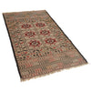 Soumak Kilim Area Rug Handmade White Floral 4x6 ft