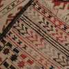 Soumak Kilim Area Rug Handmade White Floral 4x6 ft